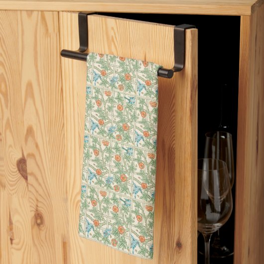William Morris Tralies Victoriaans Behang Theedoek (Derde Gevouwen)