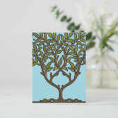 William Morris Tree Frieze Bloem Behang Briefkaart (Staand voorkant)
