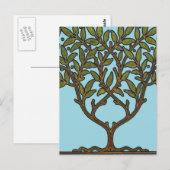 William Morris Tree Frieze Bloem Behang Briefkaart (Voorkant / Achterkant)