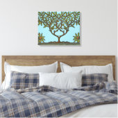 William Morris Tree Frieze Bloem Behang Canvas Afdruk (Insitu (Slaapkamer))