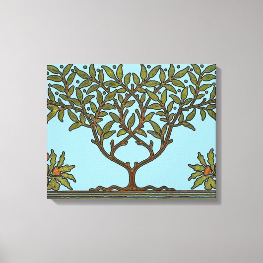 William Morris Tree Frieze Bloem Behang Canvas Afdruk (Voorkant)