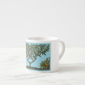 William Morris Tree Frieze Bloem Behang Espresso Kop (Voorkant rechts)