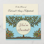 William Morris Tree Frieze Bloem Behang Kaart (Voorkant / Achterkant)