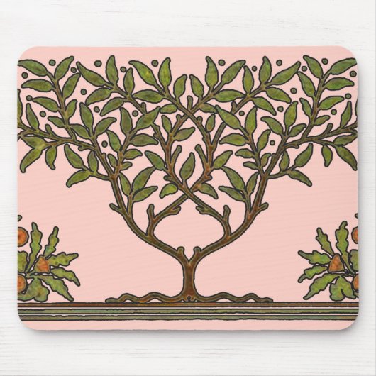 William Morris Tree Frieze Bloem Behang Muismat (Voorkant)