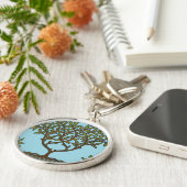 William Morris Tree Frieze Bloem Behang Sleutelhanger (Zijkant)