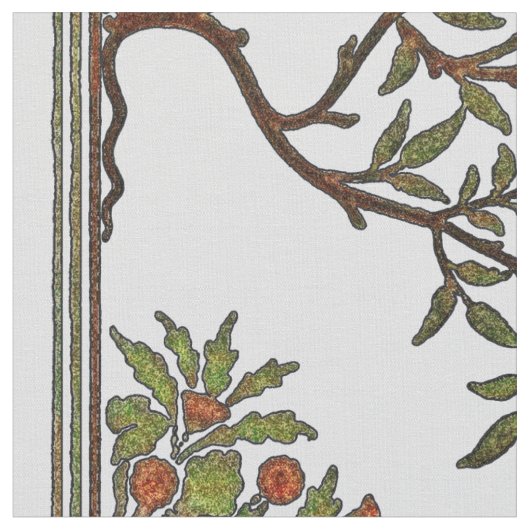 William Morris Tree Frieze Bloem Behang Stof (Close Up)