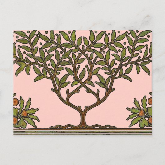 William Morris Tree Frieze Bloemenbehang Briefkaart (Voorkant)