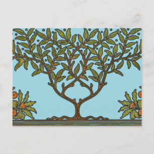 William Morris Tree Frieze Bloemenbehang Briefkaart