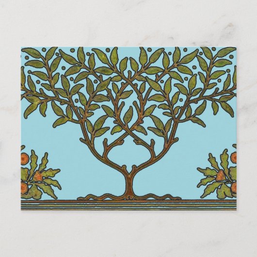 William Morris Tree Frieze Bloemenbehang Briefkaart (Voorkant)