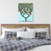 William Morris Tree Frieze Bloemenbehang Canvas Afdruk (Insitu (Slaapkamer))
