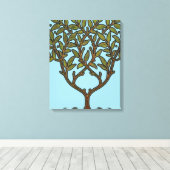 William Morris Tree Frieze Bloemenbehang Canvas Afdruk (Insitu (Houten vloer))