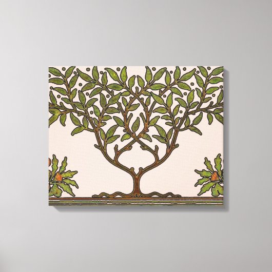 William Morris Tree Frieze Bloemenbehang Canvas Afdruk (Voorkant)