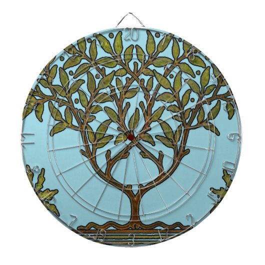 William Morris Tree Frieze Bloemenbehang Dartbord (Voorkant)