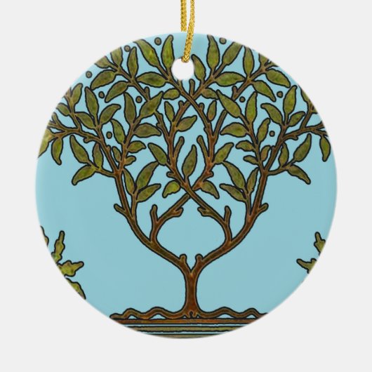 William Morris Tree Frieze Bloemenbehang Keramisch Ornament (Voorkant)