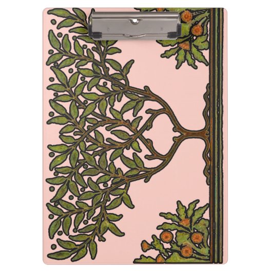 William Morris Tree Frieze Bloemenbehang Klembord (Voorkant)
