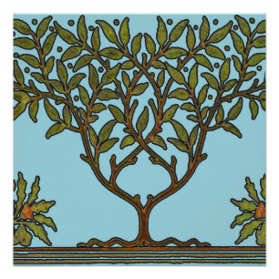 William Morris Tree Frieze Bloemenbehang Perfect Poster