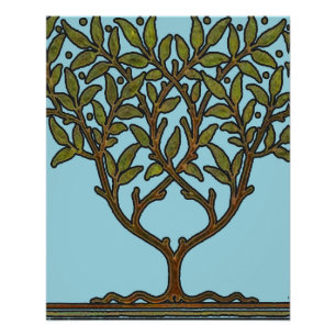 William Morris Tree Frieze Bloemenbehang Poster