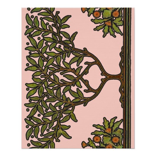 William Morris Tree Frieze Bloemenbehang Poster (Voorkant)