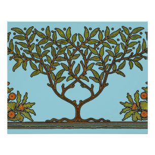 William Morris Tree Frieze Bloemenbehang Poster