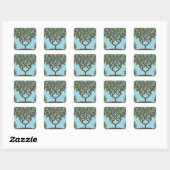 William Morris Tree Frieze Bloemenbehang Vierkante Sticker (Vel)