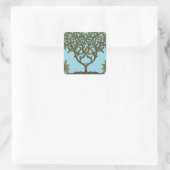William Morris Tree Frieze Bloemenbehang Vierkante Sticker (Tas)