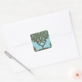 William Morris Tree Frieze Bloemenbehang Vierkante Sticker (Envelop)