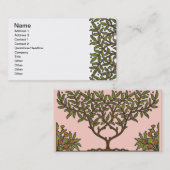 William Morris Tree Frieze Bloemenbehang Visitekaartje (Voorkant / Achterkant)