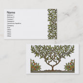 William Morris Tree Frieze Bloemenbehang Visitekaartje (Voorkant / Achterkant)