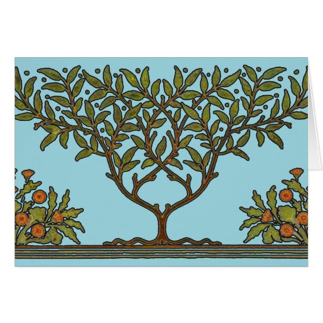 William Morris Tree Frieze Floral Wallpaper (Voorkant Horizontaal)