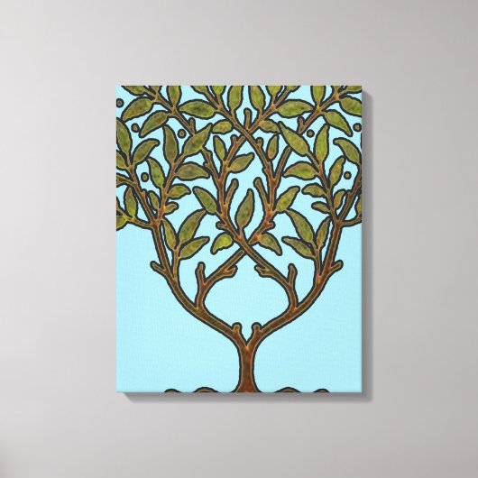 William Morris Tree Frieze Floral Wallpaper Canvas Afdruk (Voorkant)