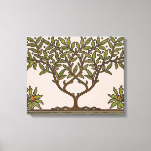 William Morris Tree Frieze Floral Wallpaper Canvas Afdruk