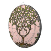 William Morris Tree Frieze Floral Wallpaper Dartbord (Voorkant Rechts)