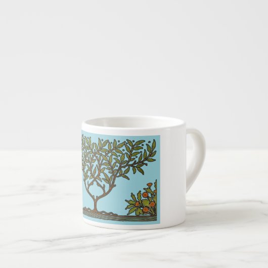 William Morris Tree Frieze Floral Wallpaper Espresso Kop (Voorkant rechts)