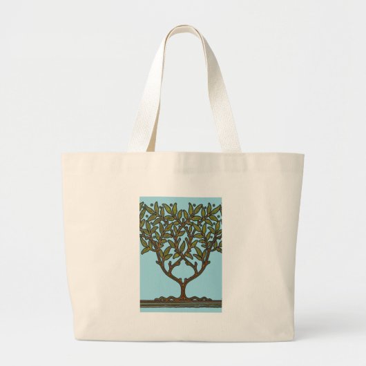 William Morris Tree Frieze Floral Wallpaper Grote Tote Bag (Voorkant)