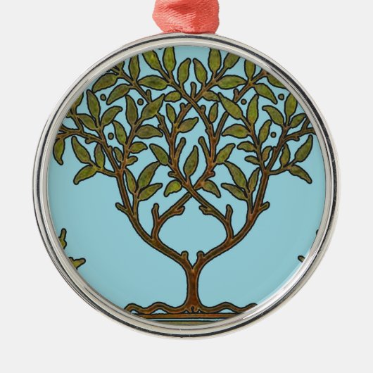 William Morris Tree Frieze Floral Wallpaper Metalen Ornament (Voorkant)