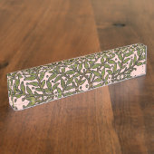 William Morris Tree Frieze Floral Wallpaper Naambordje (Zijkant)