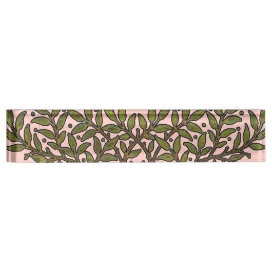 William Morris Tree Frieze Floral Wallpaper Naambordje (Voorkant)