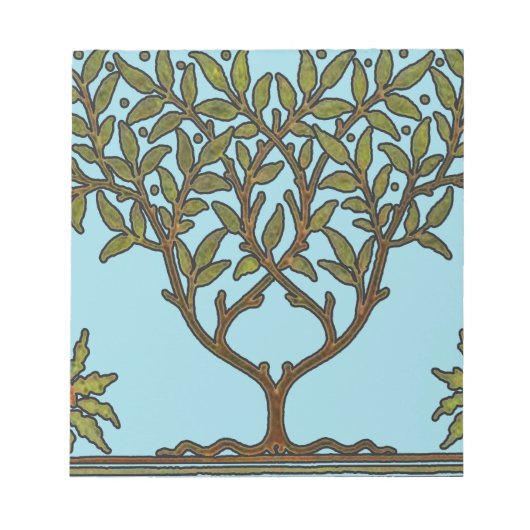 William Morris Tree Frieze Floral Wallpaper Notitieblok (Voorkant)