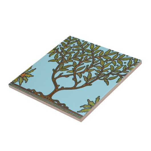 William Morris Tree Frieze Floral Wallpaper Tegeltje (Zijkant)