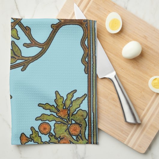 William Morris Tree Frieze Floral Wallpaper Theedoek (Quarter Fold)