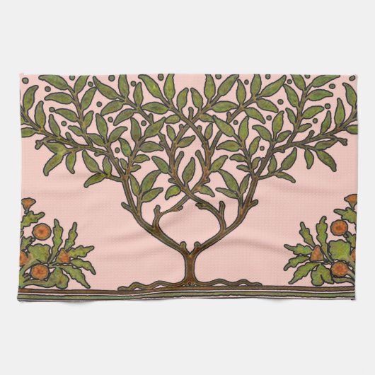 William Morris Tree Frieze Floral Wallpaper Theedoek (Horizontaal)