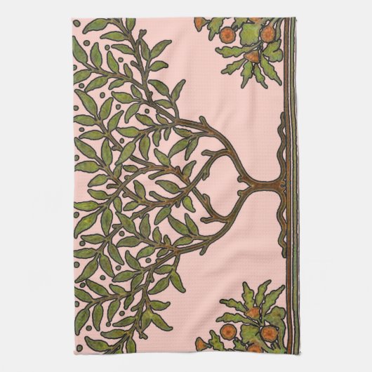 William Morris Tree Frieze Floral Wallpaper Theedoek (Verticaal)