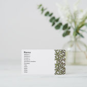 William Morris Tree Frieze Floral Wallpaper Visitekaartje (Staand voorkant)