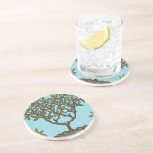 William Morris Tree Frieze Floral Wallpaper Zandsteen Onderzetter (Zijkant)