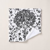 William Morris Tree of Life, Black & White Bad Handdoek (Wasdoekje)