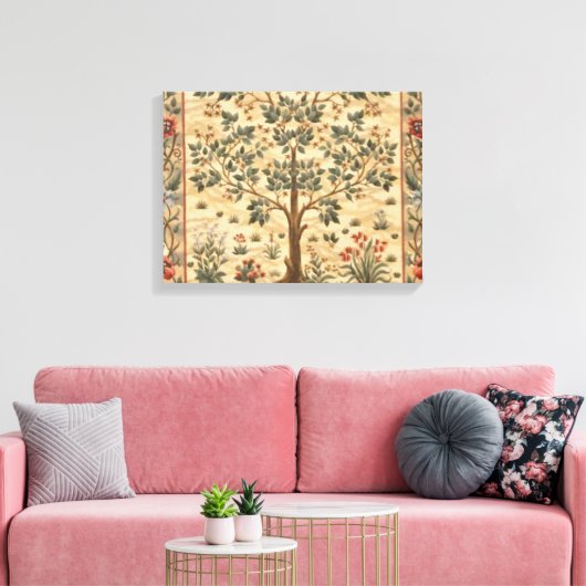William Morris Tree of Life Canvas Afdruk (Insitu (Woonkamer))