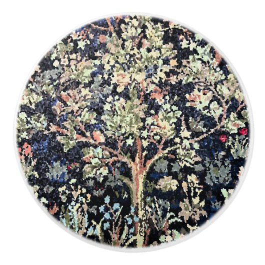 William Morris Tree of Life Ceramic Pull Keramische Knop (Voorkant)