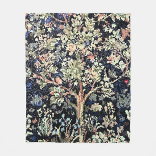 William Morris Tree of Life Fleece Blanket Deken