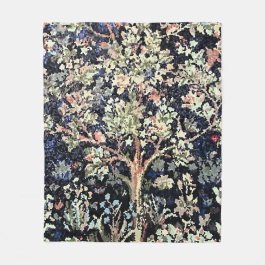 William Morris Tree of Life Fleece Blanket Deken (Voorkant)