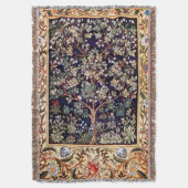 William Morris Tree of Life Floral  Art Deken (Voorkant Verticaal)